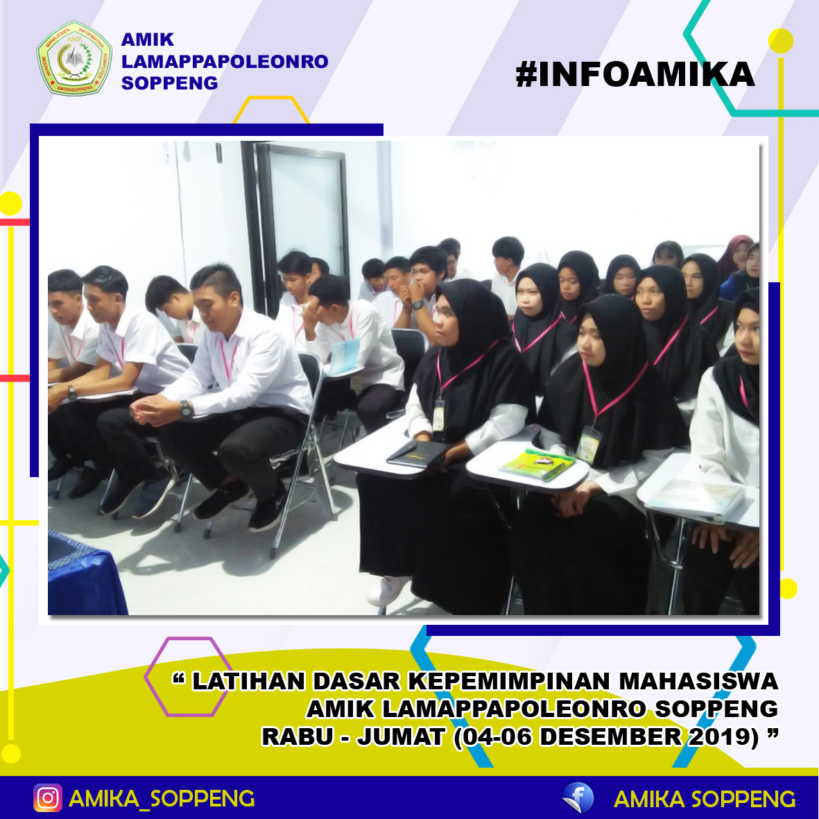 LDKM (Latihan Dasar Kepemimpinan Dasar) AMIK Lamappapoleonro Soppeng 2019