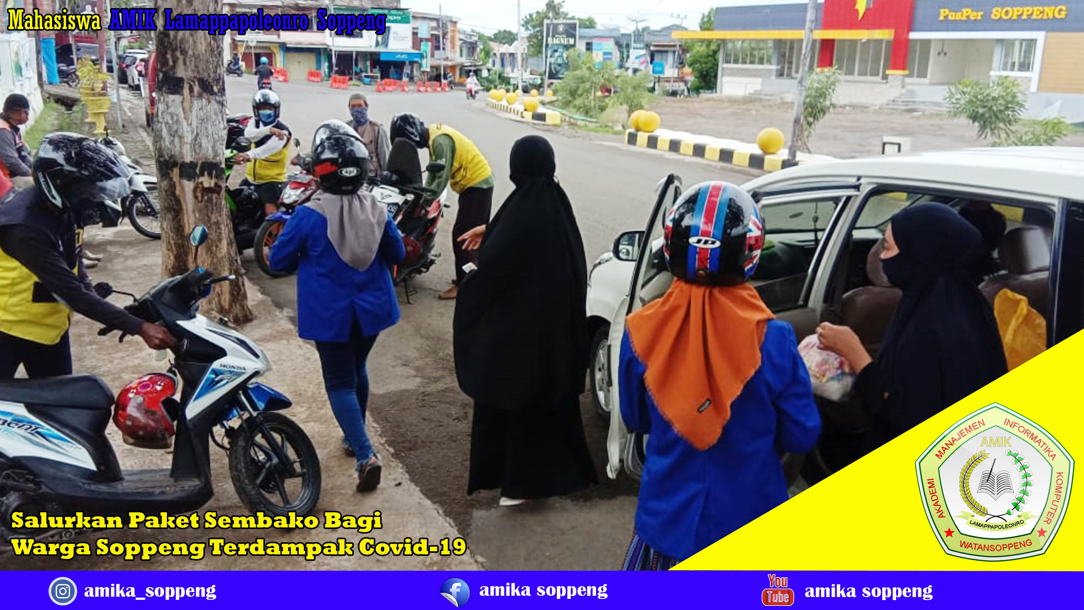 AMIKA Soppeng Salurkan Paket Sembako Bagi Warga Soppeng Terdampak Covid-19