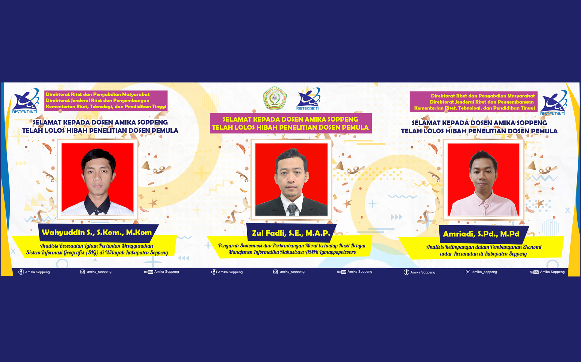 Dosen AMIKA Soppeng Lolos Hibah Penelitian dan Pengabdian Masyarakat Tahun 2020