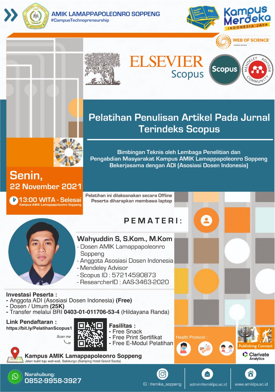 LPPM Amika Soppeng Sukses Gelar Pelatihan Penulisan pada Jurnal Terindeks Scopus