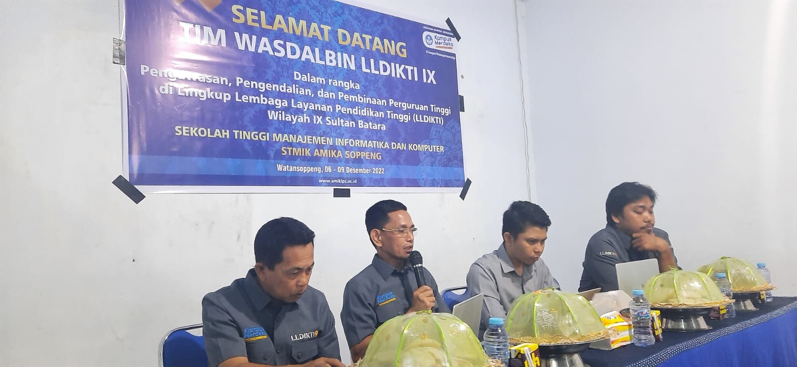 Kunjungan WASDALBIN LLDIKTI Wilayah-IX di STMIK Amika Soppeng