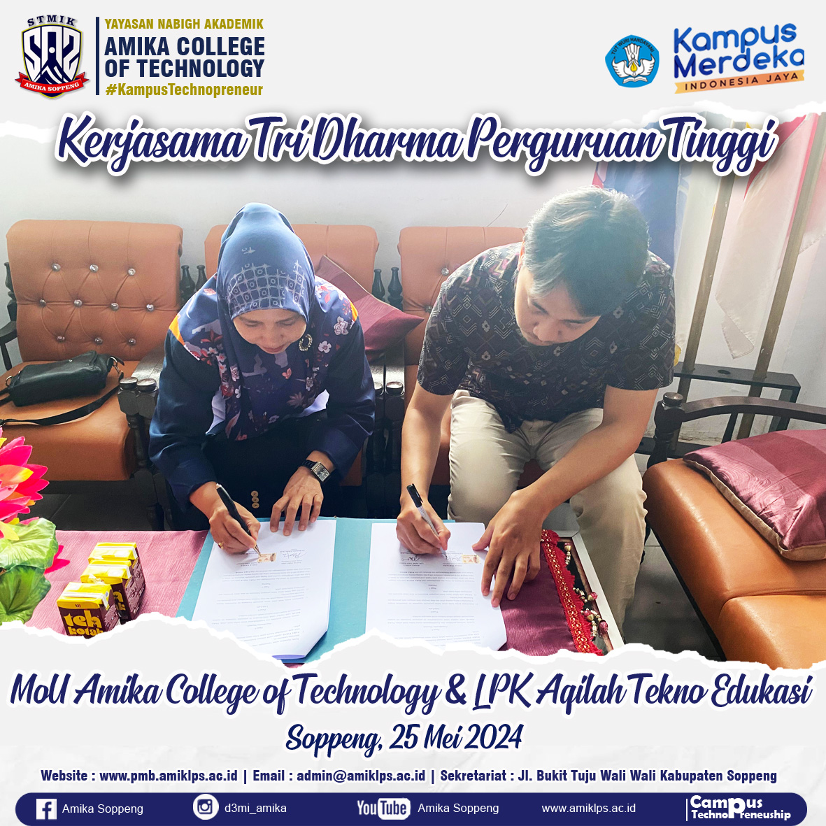 Amika College of Technology Kerjasama dengan LPK Aqilah Tekno Edukasi
