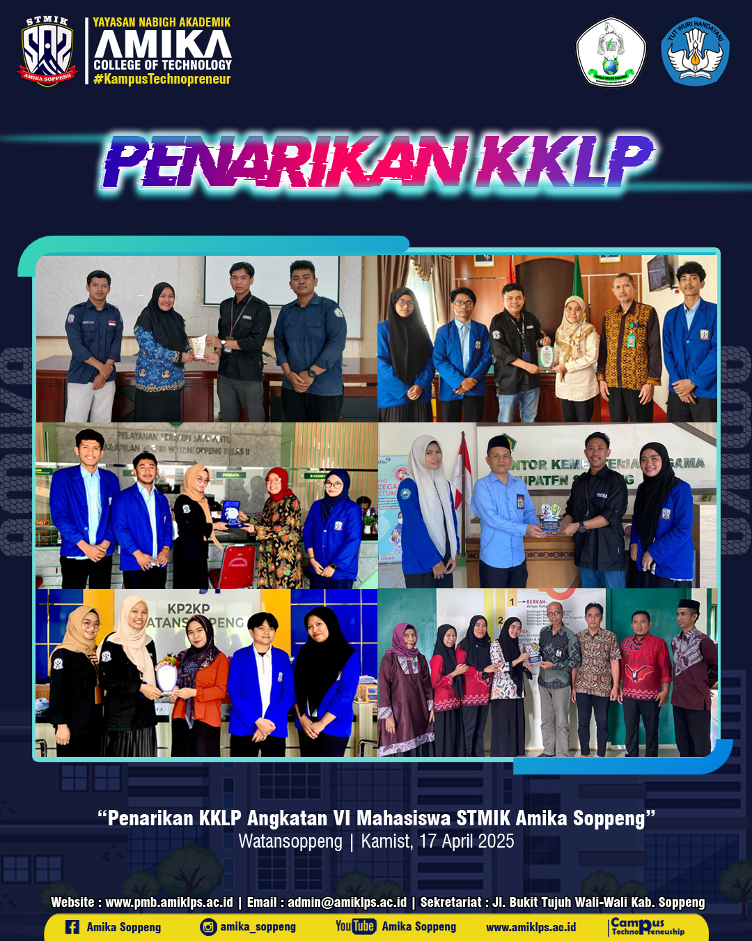 Penarikan KKLP Angkatan VI Mahasiswa STMIK Amika Soppeng 2025