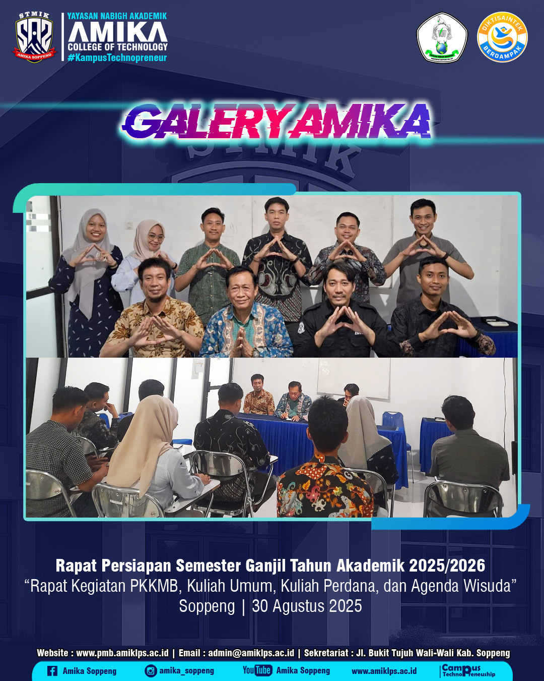 Kampus Amika Soppeng Gelar Rapat Internal Awal Semester Ganjil TA 2025/2026