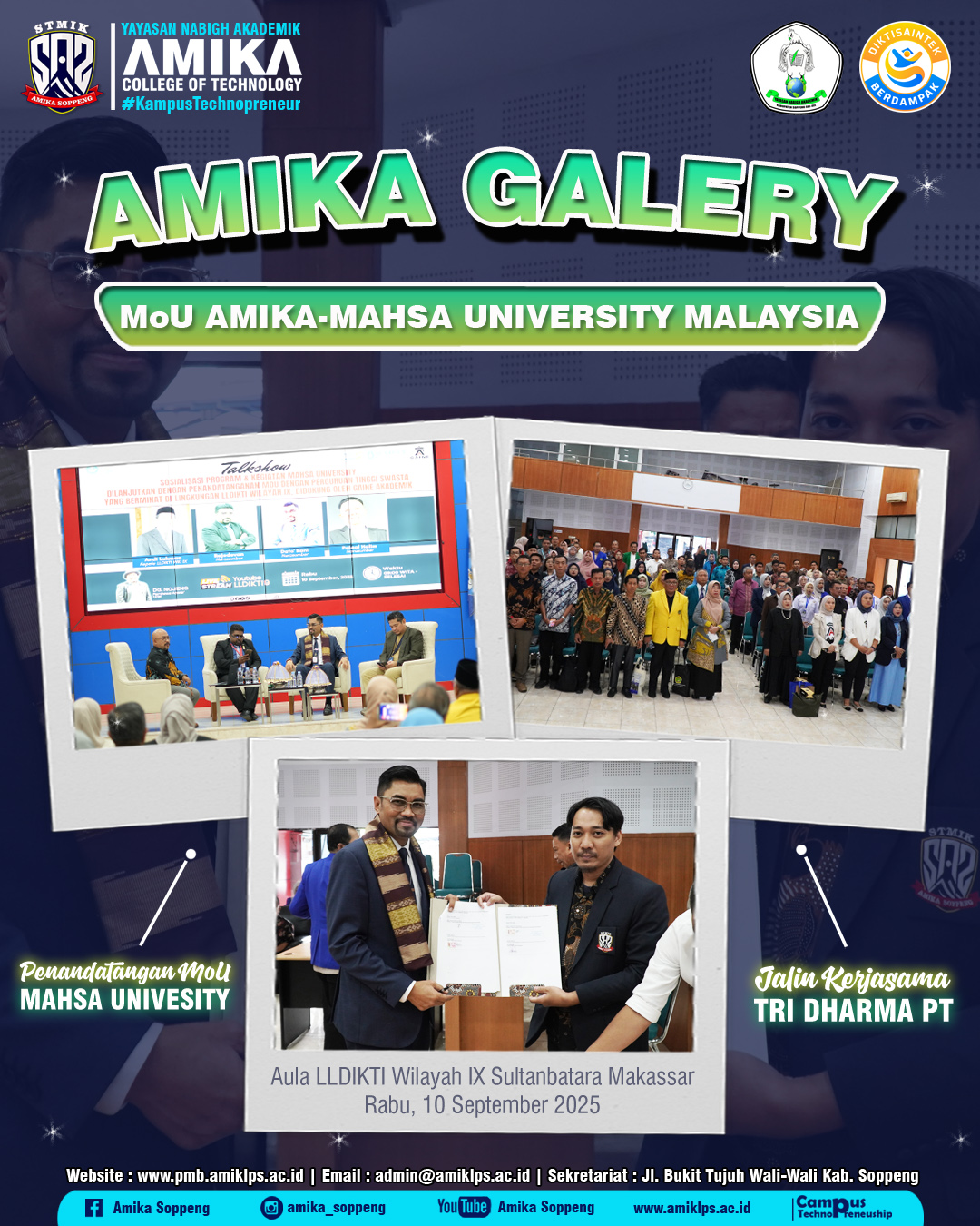 Kampus Amika Soppeng Jalin Kerja Sama Internasional dengan Mahsa University Malaysia