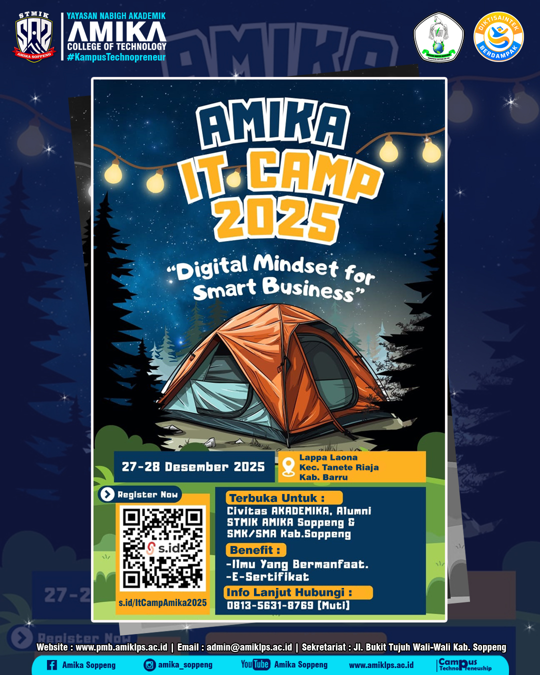 Belajar di Alam Terbuka, Amika IT-Camp #2 2025 Usung Digital Mindset for Smart Business