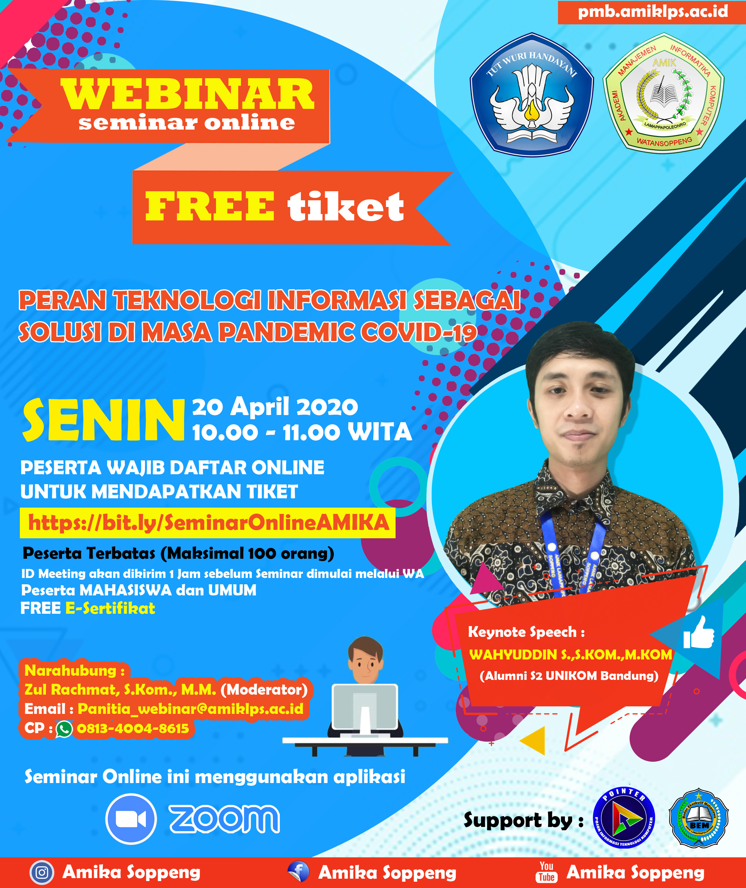 WEBINAR - SEMINAR ONLINE IT PERTAMA DI KABUPATEN SOPPENG