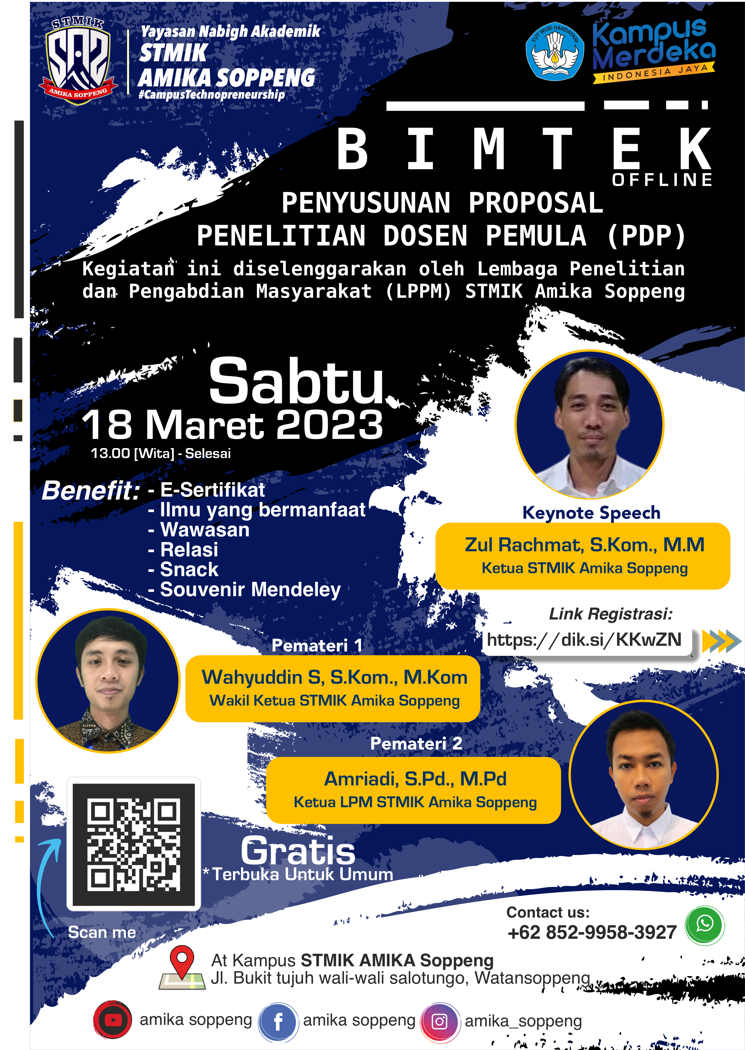 STMIK Amika Soppeng Gelar BIMTEK Penyusunan Proposal Penelitian Dosen Pemula (PDP)