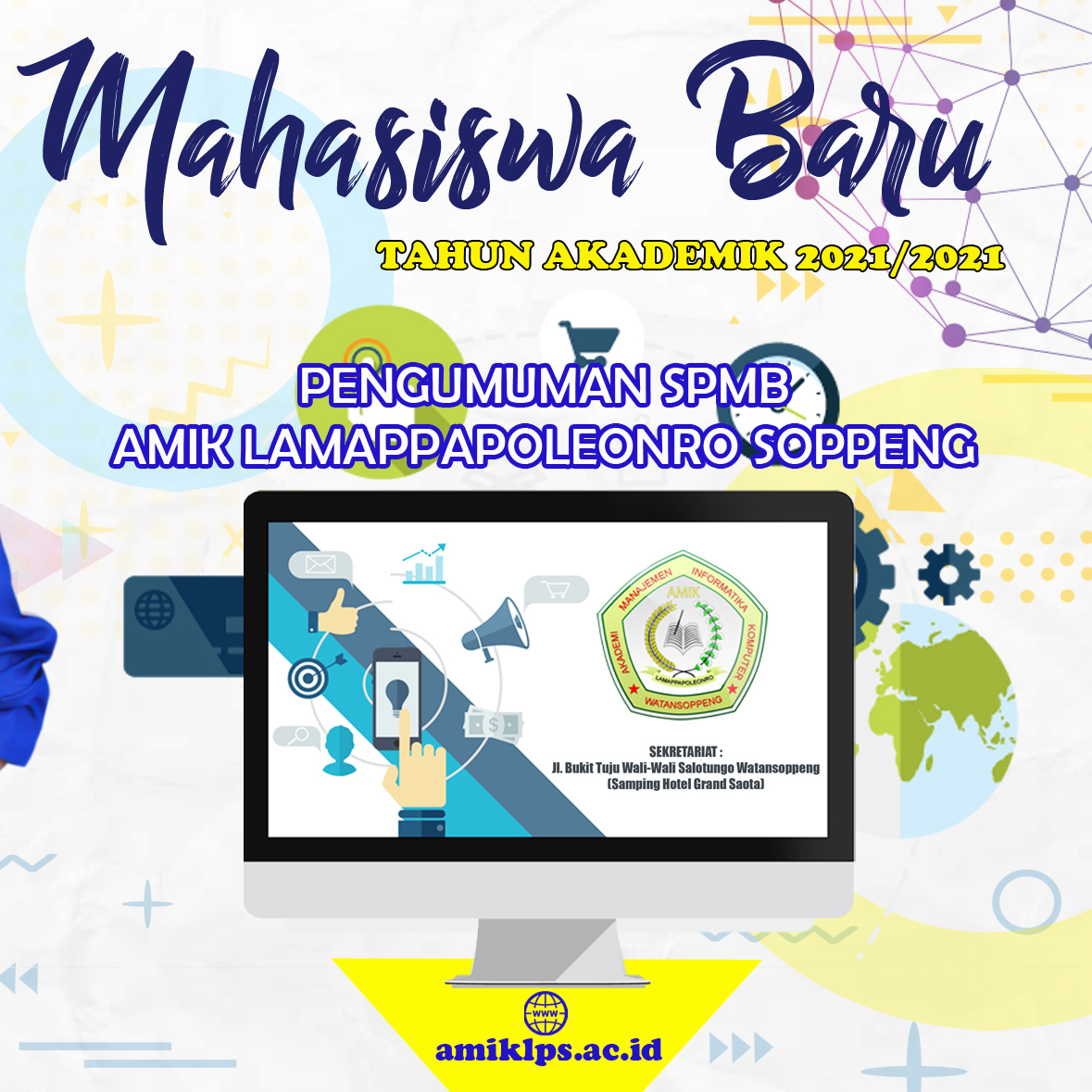 Pengumuman SPMB 2020 AMIK Lamapappoloenro Soppeng