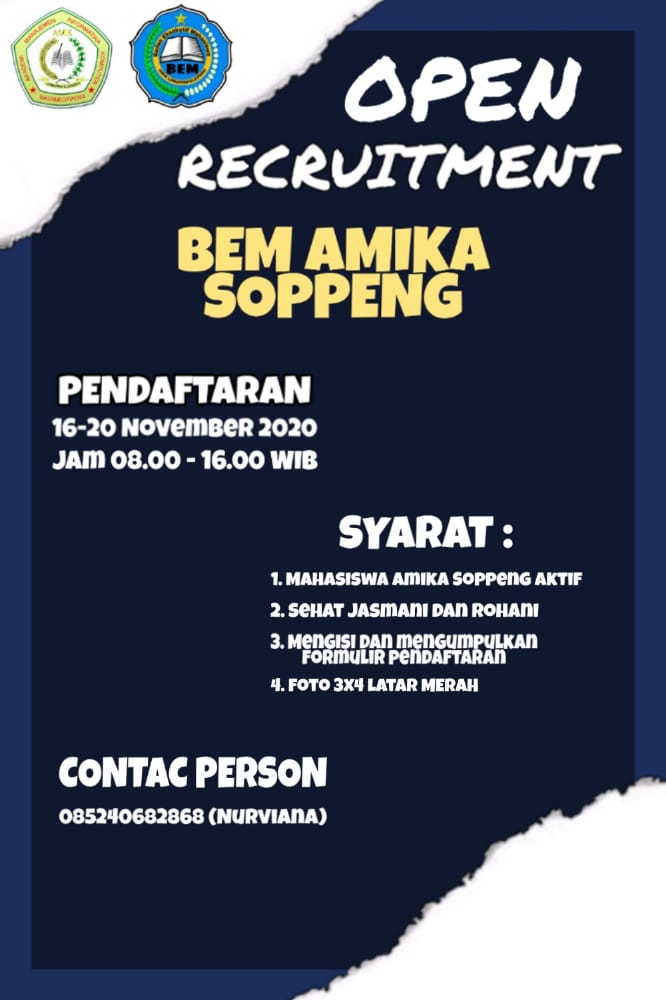 Pendaftaran Calon Presiden/Wakil Presiden BEM AMIKA Soppeng